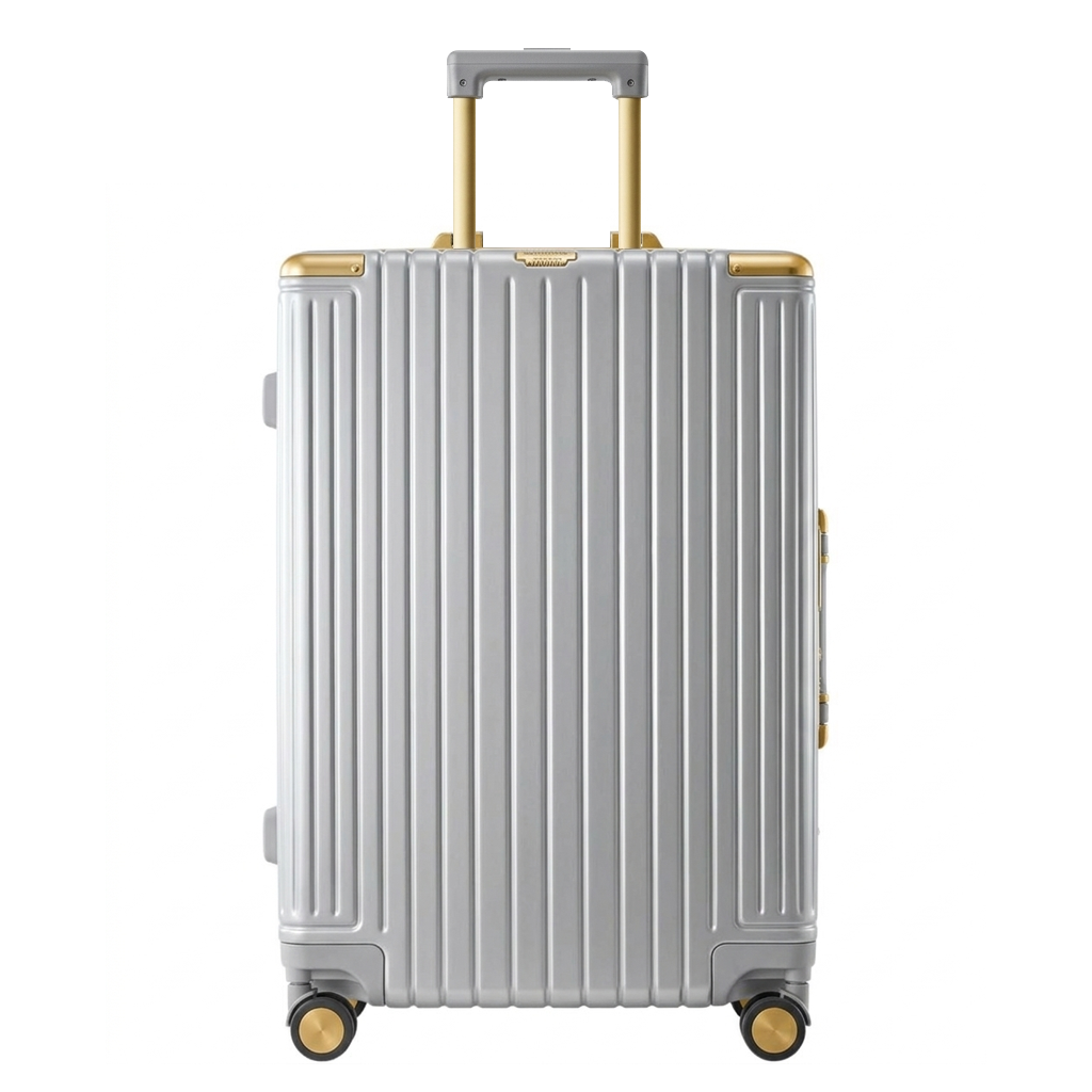 alumabags  GINZA 1-Piece 20-Inch Hard Shell Carry-On Suitcase with 360° Spinner Wheels, TSA Lock & Lightweight Design  GINZA