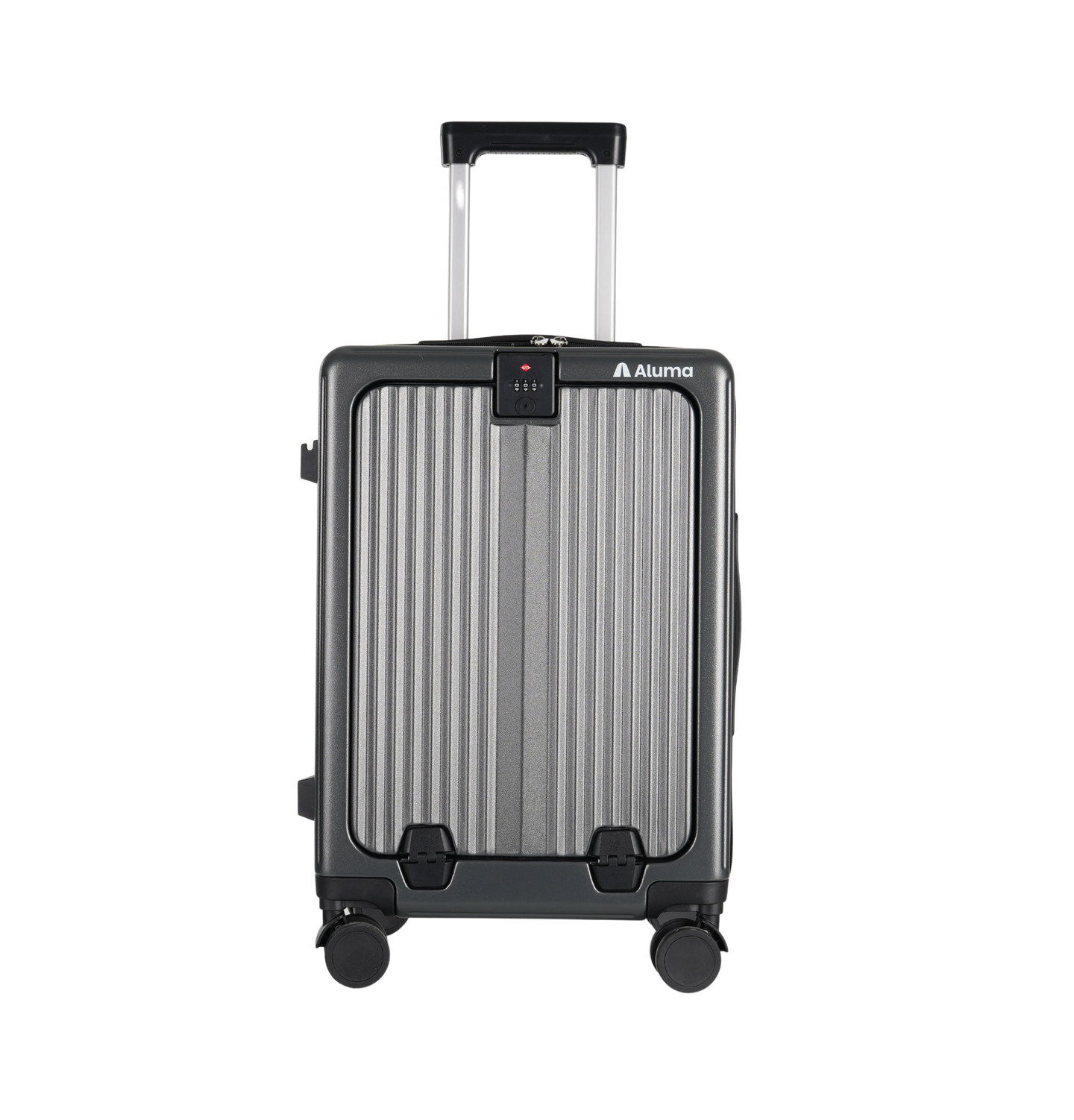 Aluma Solis Carry-On – Sleek Travel Luggage with Laptop Pocket, Phone Stand & 360° Wheels