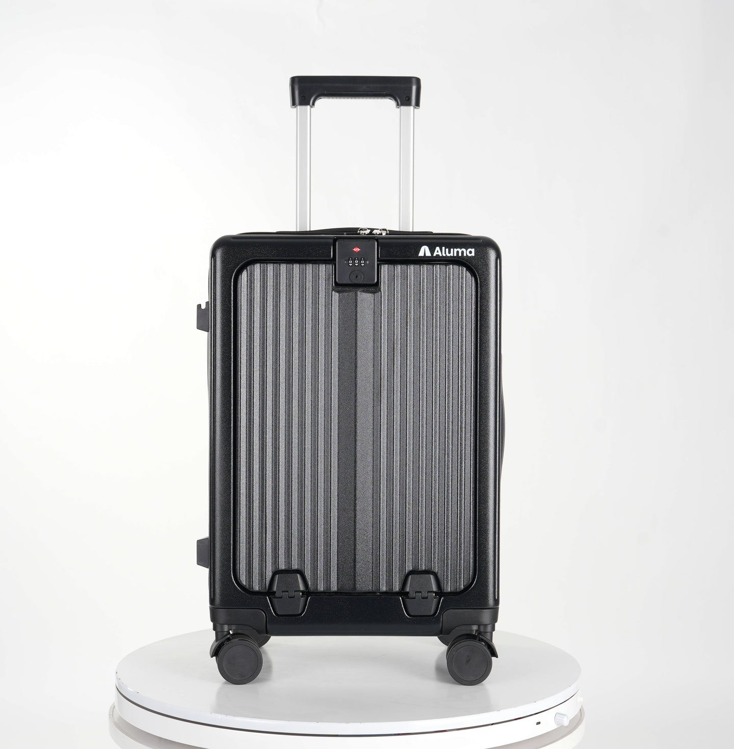 Aluma Solis Carry-On – Sleek Travel Luggage with Laptop Pocket, Phone Stand & 360° Wheels
