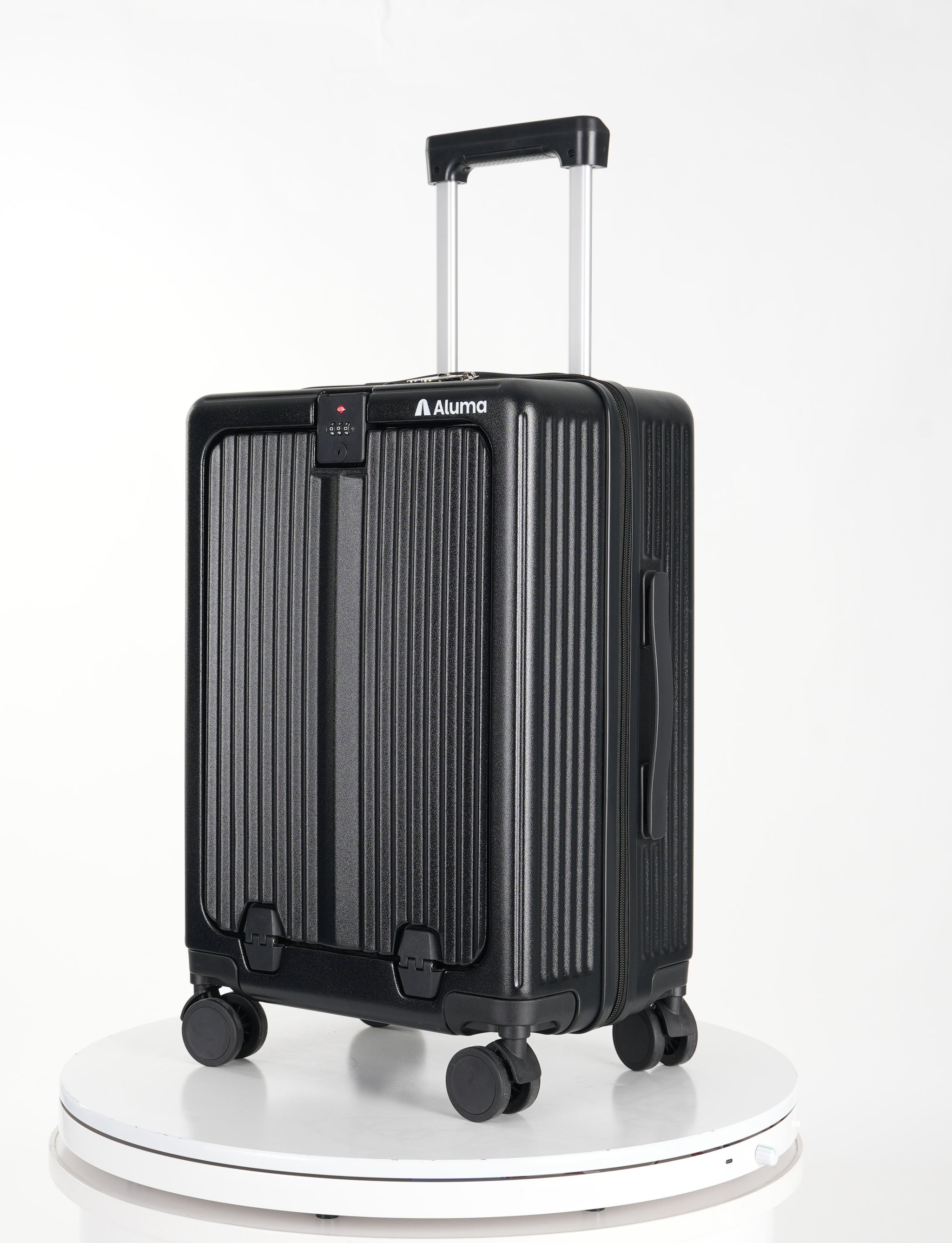 Aluma Solis Carry-On – Sleek Travel Luggage with Laptop Pocket, Phone Stand & 360° Wheels