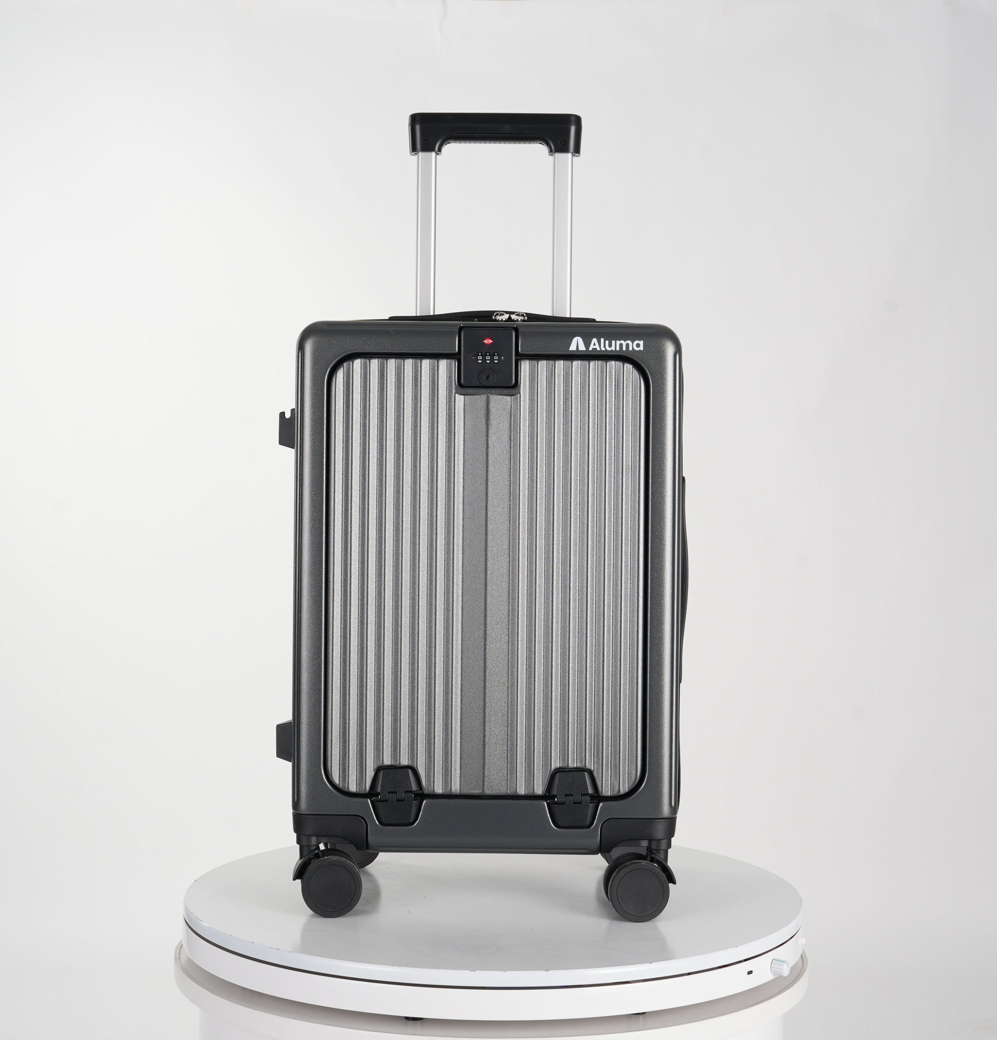 Aluma Solis Carry-On – Sleek Travel Luggage with Laptop Pocket, Phone Stand & 360° Wheels
