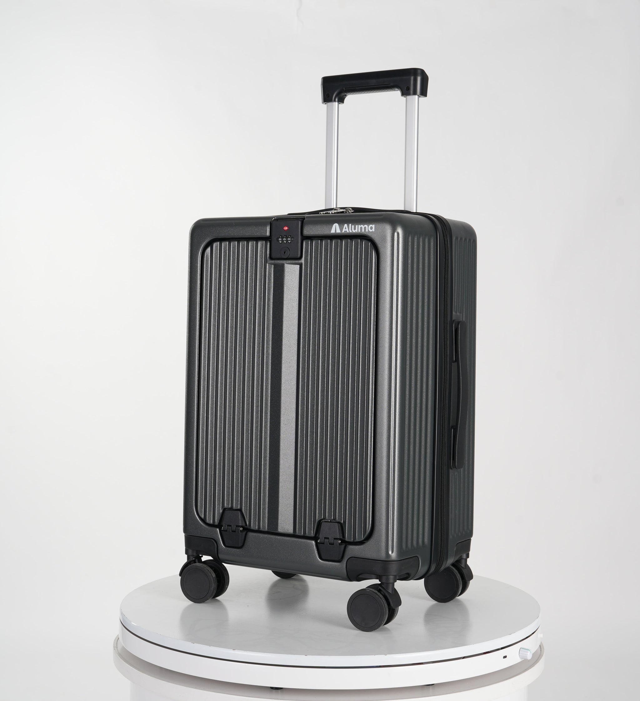 Aluma Solis Carry-On – Sleek Travel Luggage with Laptop Pocket, Phone Stand & 360° Wheels