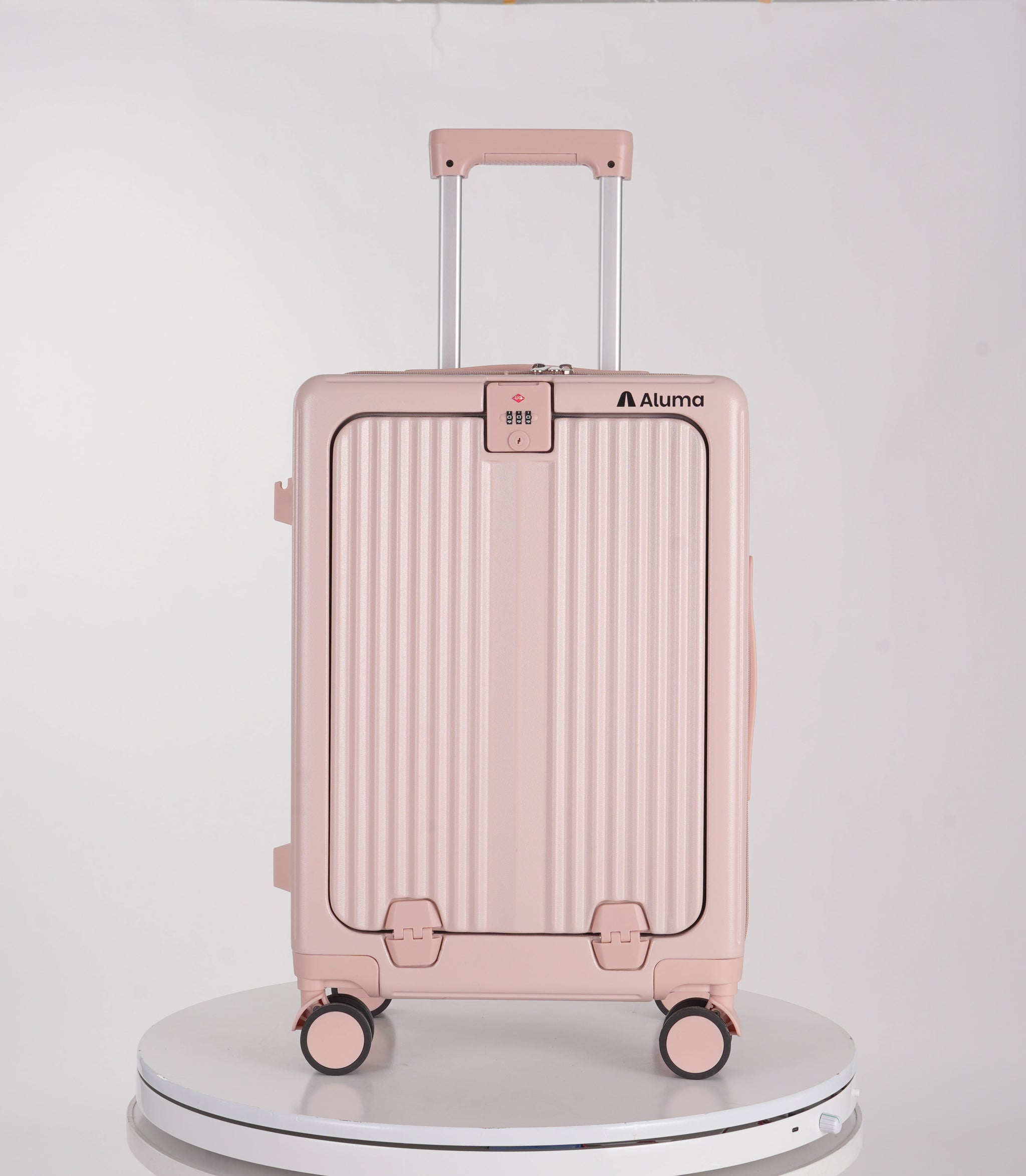 Aluma Solis Carry-On – Sleek Travel Luggage with Laptop Pocket, Phone Stand & 360° Wheels