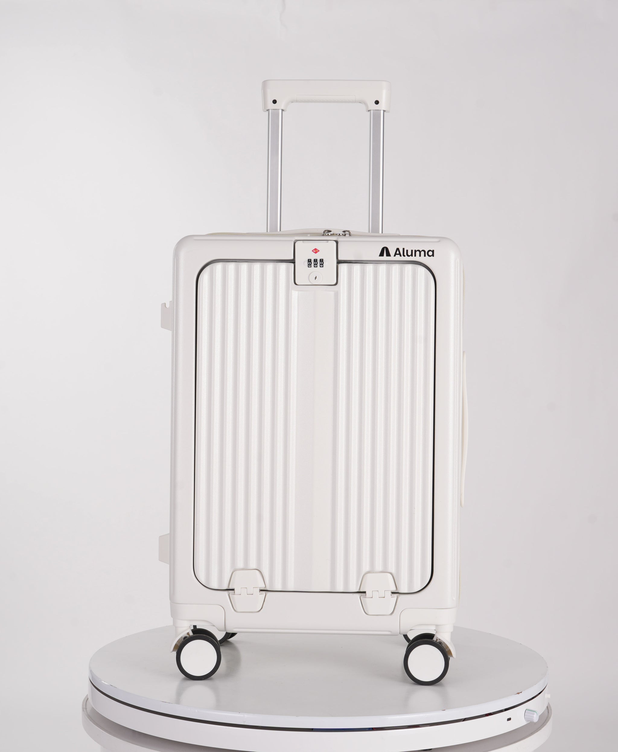 Aluma Solis Carry-On – Sleek Travel Luggage with Laptop Pocket, Phone Stand & 360° Wheels