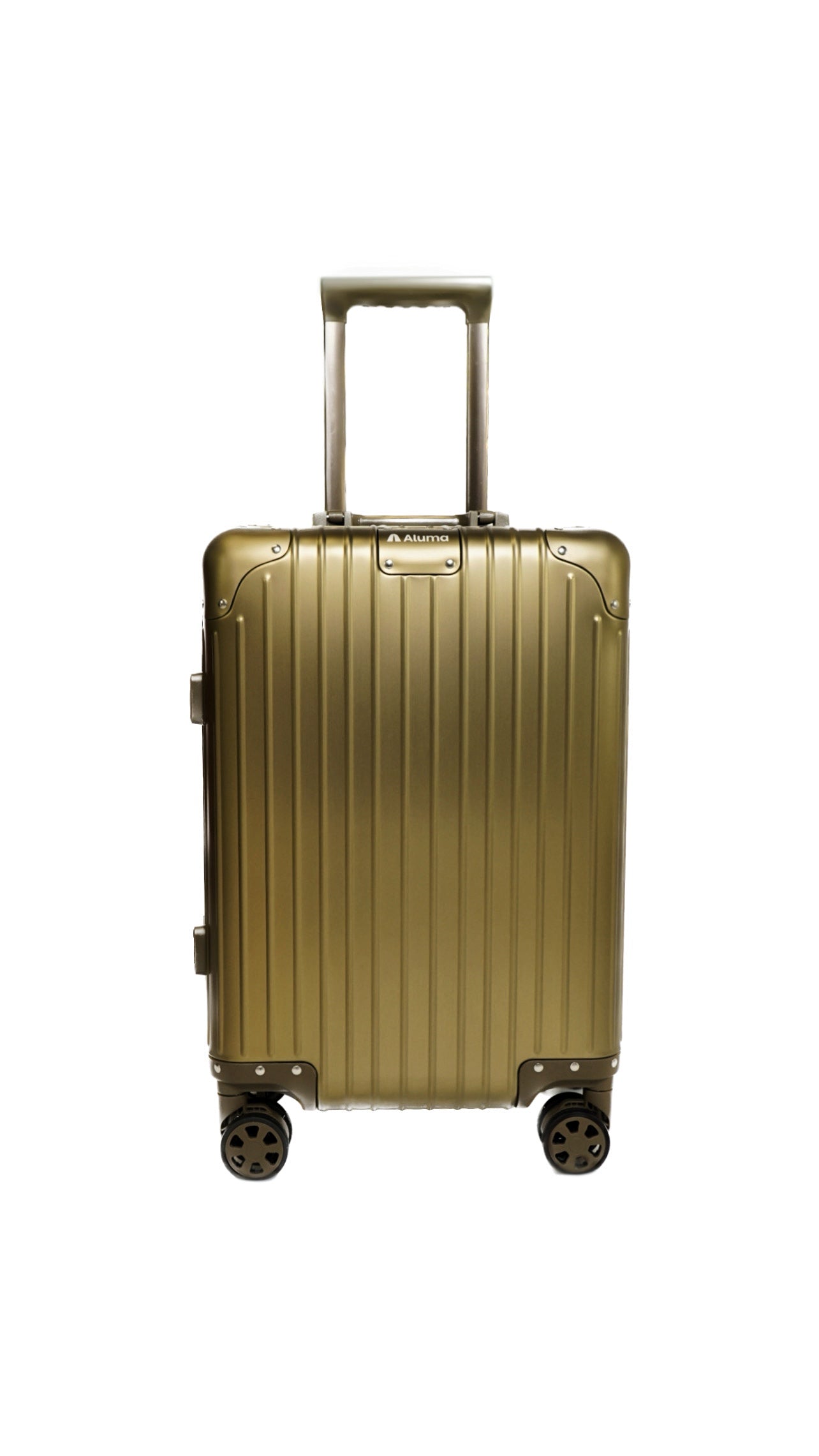 Aluma Aurea 20" Carry-On – Luxury Aluminum Travel Case with Silent Wheels & Anti-Collision Corners