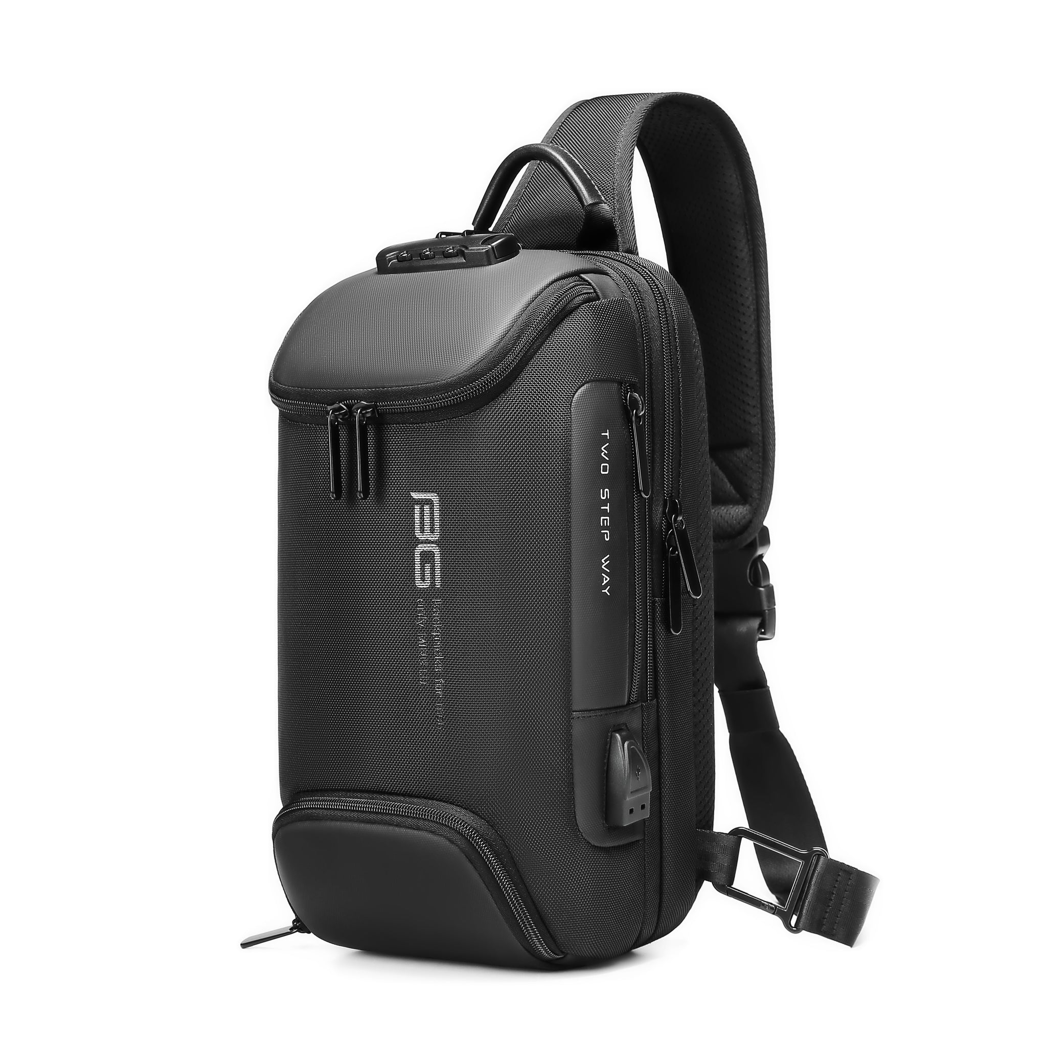 Aluma Bags - Titan Move Sling – Secure Travel Crossbody Bag with Password Lock & USB Charger Port