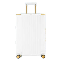 alumabags  GINZA 1-Piece 20-Inch Hard Shell Carry-On Suitcase with 360° Spinner Wheels, TSA Lock & Lightweight Design  GINZA