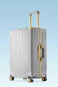 alumabags  GINZA 1-Piece 20-Inch Hard Shell Carry-On Suitcase with 360° Spinner Wheels, TSA Lock & Lightweight Design  GINZA