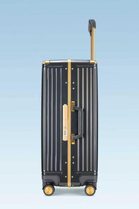 alumabags  GINZA 1-Piece 20-Inch Hard Shell Carry-On Suitcase with 360° Spinner Wheels, TSA Lock & Lightweight Design  GINZA