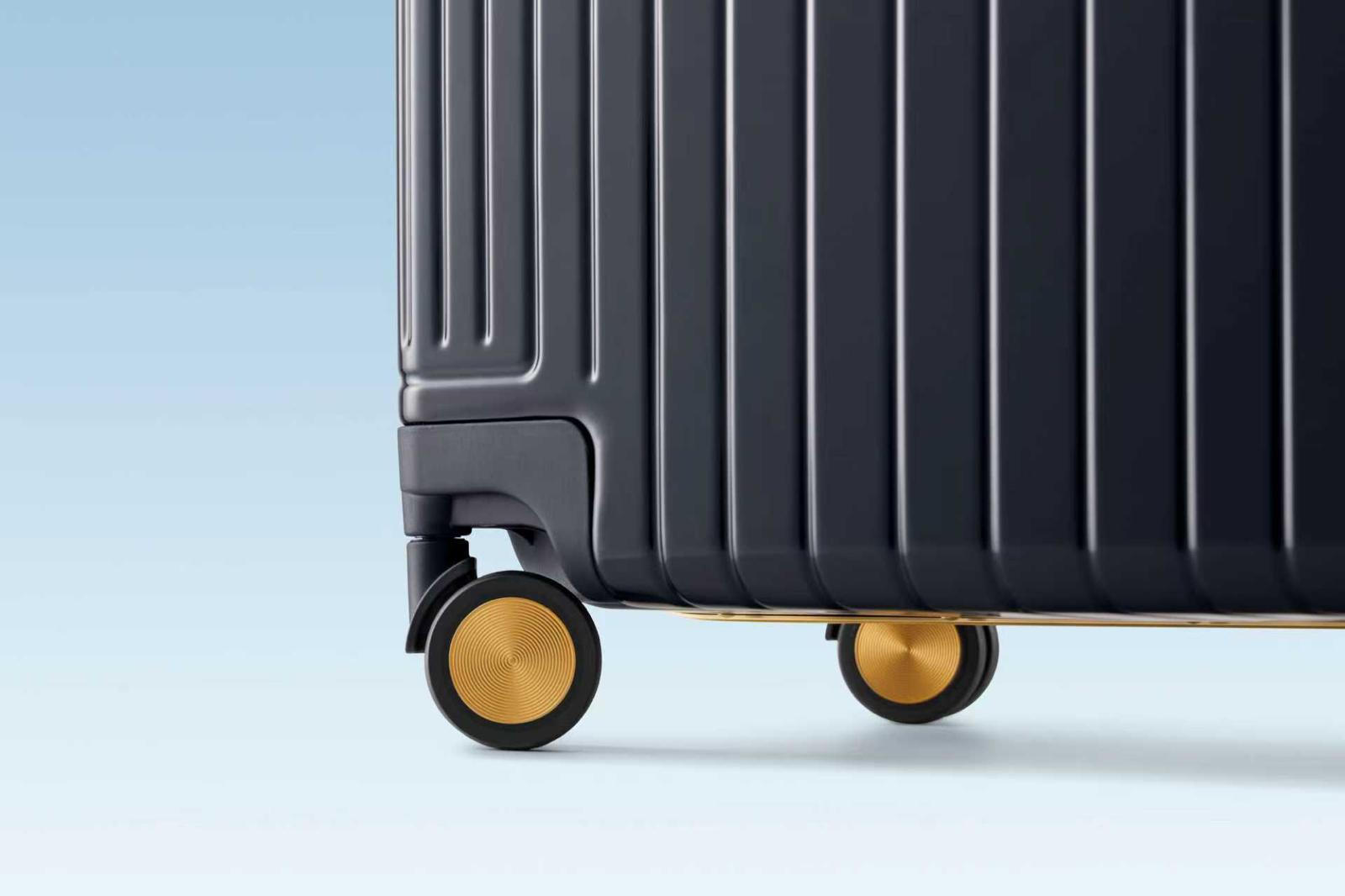 alumabags  GINZA 1-Piece 20-Inch Hard Shell Carry-On Suitcase with 360° Spinner Wheels, TSA Lock & Lightweight Design  GINZA
