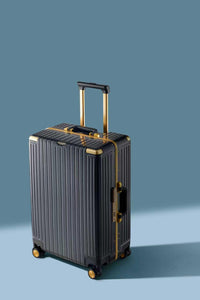 alumabags  GINZA 1-Piece 20-Inch Hard Shell Carry-On Suitcase with 360° Spinner Wheels, TSA Lock & Lightweight Design  GINZA